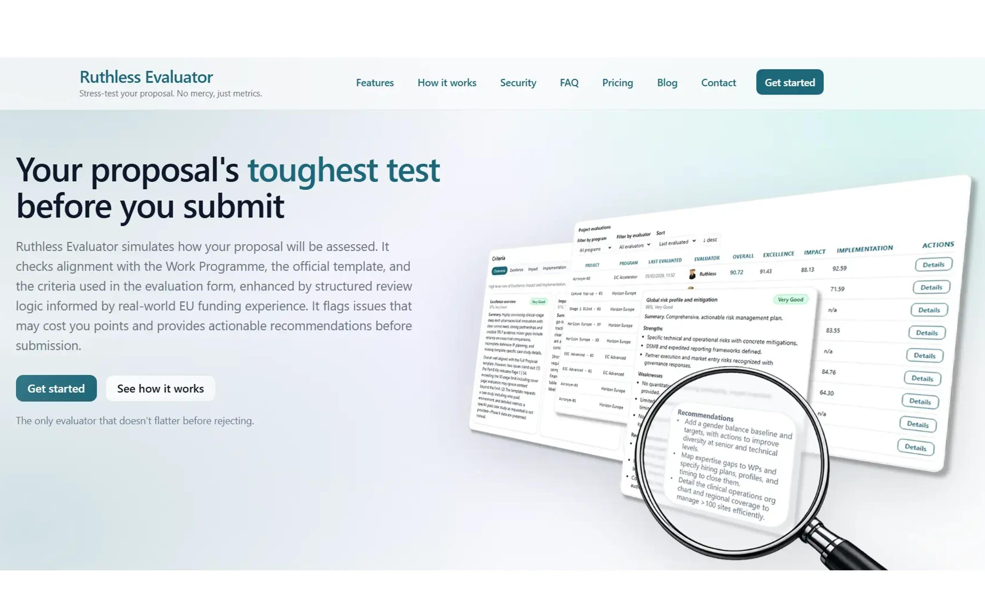 Getting started with Ruthless Evaluator - EU funding proposal evaluation context